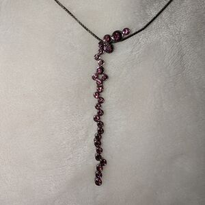 Swarovski Pink Crystal Drop Necklace